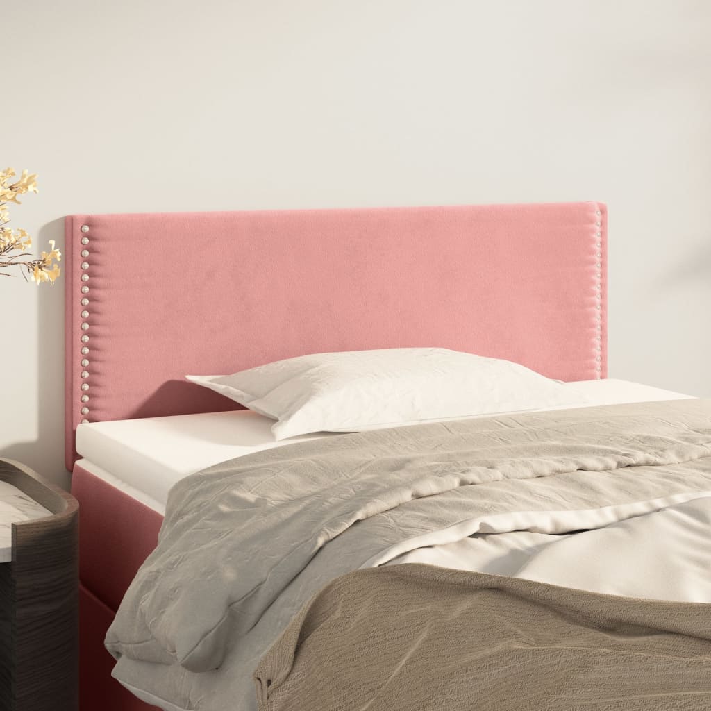 Cabecero，cabecero de cama，panel de cabecera de terciopelo rosa 100x5x78/88 cm cfw58164