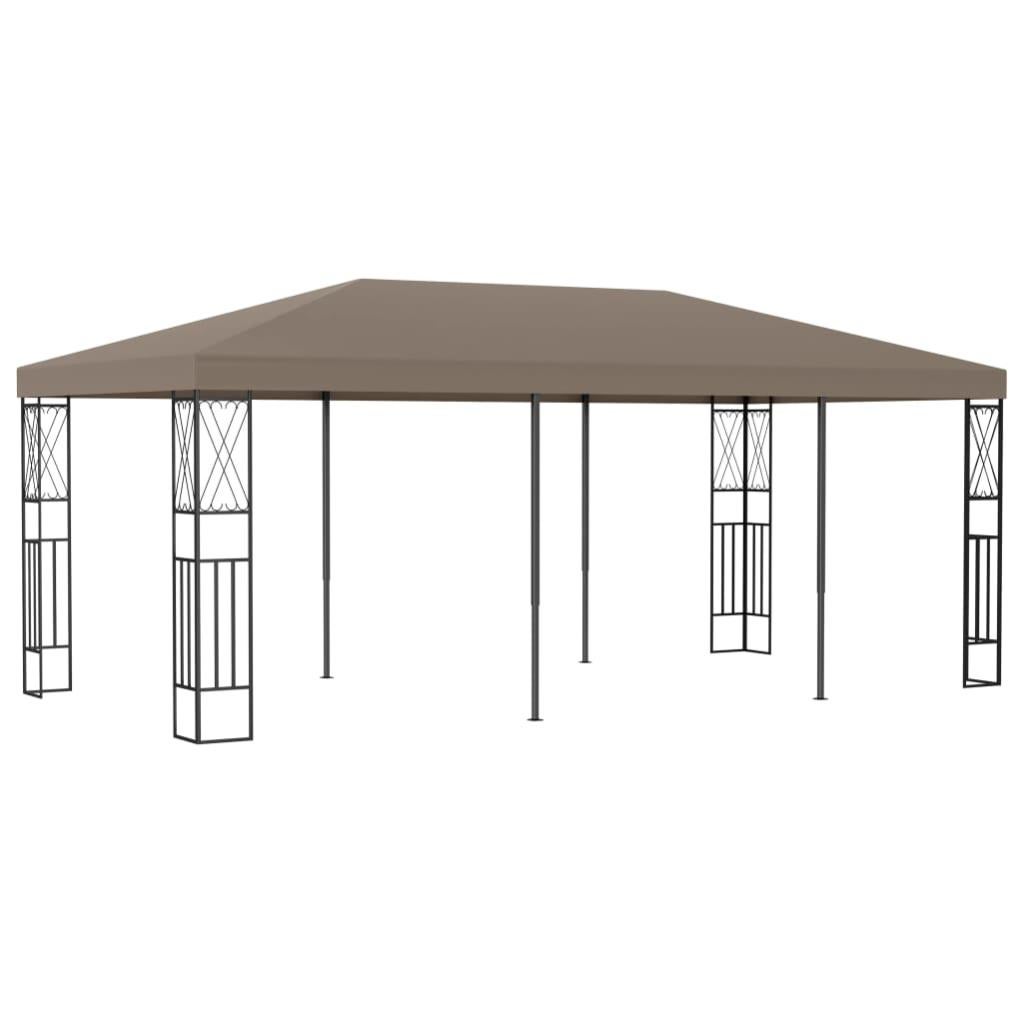 Gazebo Da Parete 6x3 M Antracite - Per Esterno, Impermeabile E Anti-UV | Tenda Da Giardino Per Patio E Cortile
