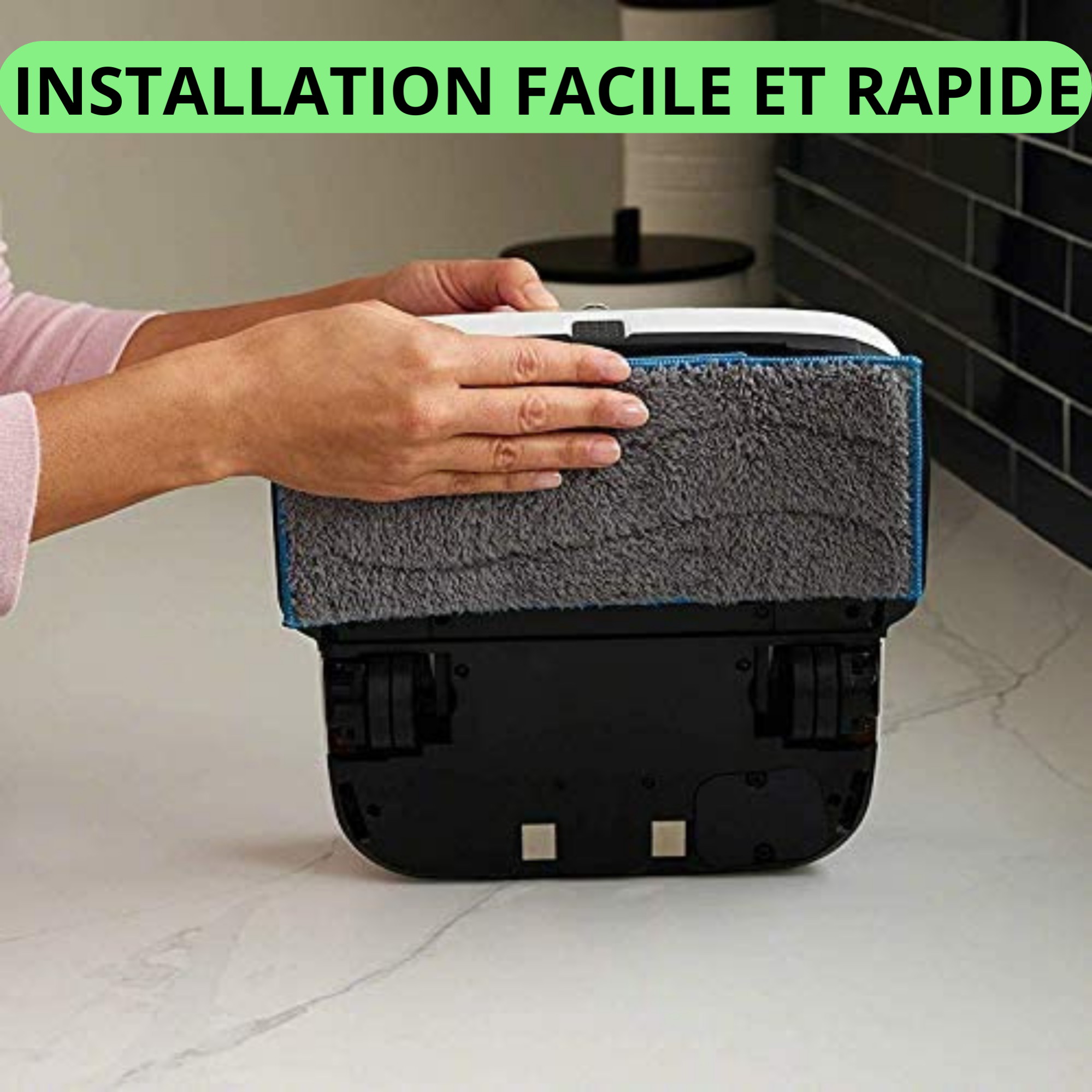 Lot 4 Lingettes pour robot Braava Jet M6 serpillère lavable réutilisable - 4