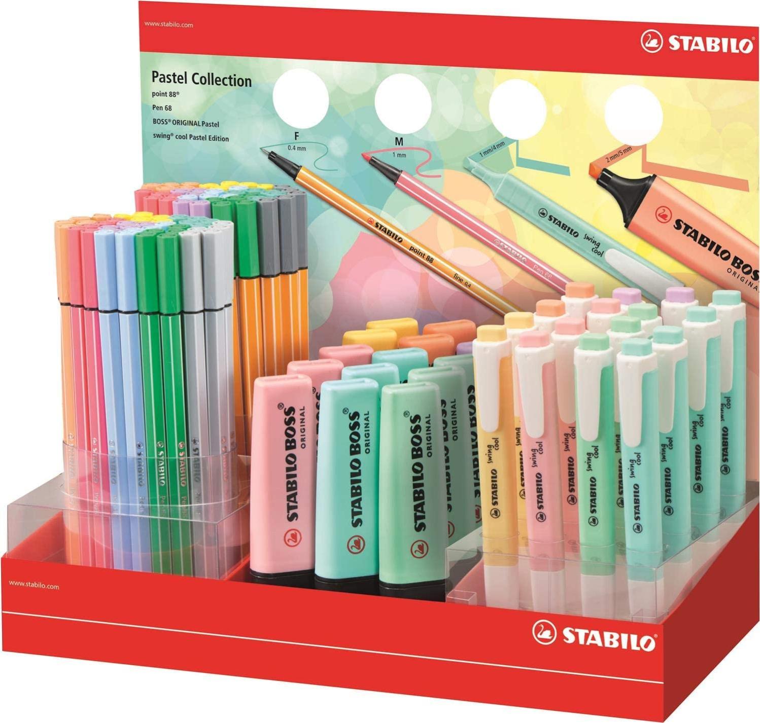 Stabilo Pastel Collection Présentoir de 111 marqueurs et marqueurs ...