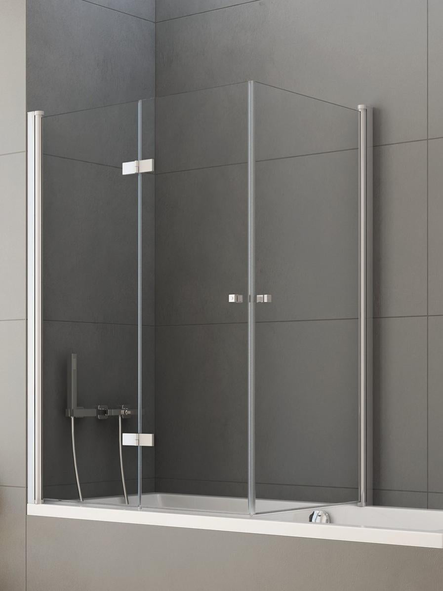 Pare baignoire douche en Plastique PVC mod. Nina avec ouverture centrale