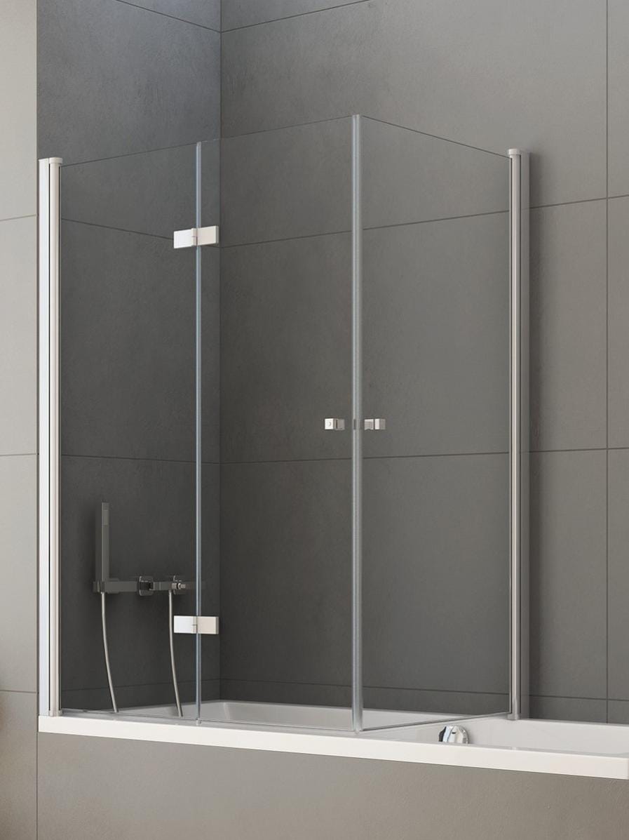 Pare baignoire douche en Plastique PVC mod. Nina avec ouverture centrale Pare baignoire douche en Plastique PVC mod. Nina avec ouverture centrale