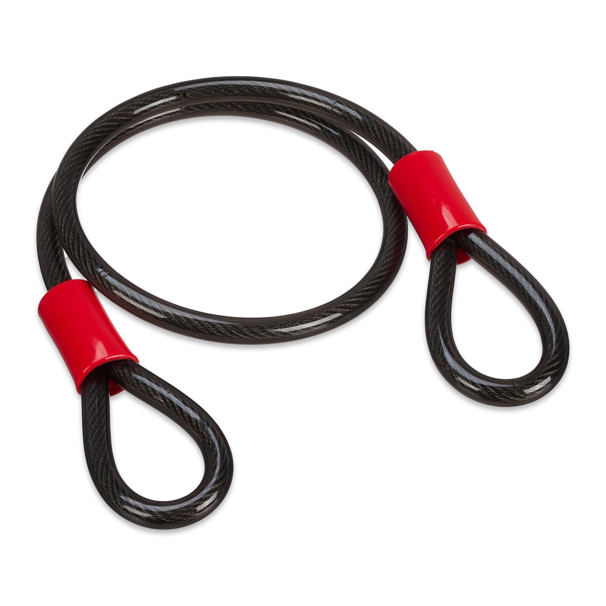 Câble De Sécurité En Acier à Double Boucle Avec Protection Externe