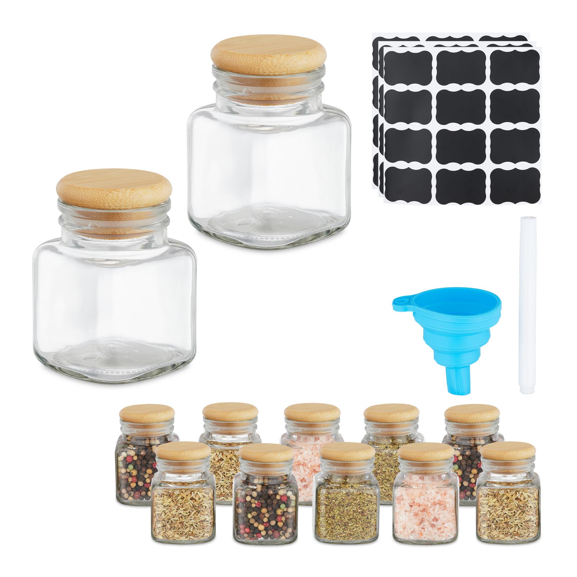 Set 12 Barattoli Spezie 90 Ml - Vetro, Acciaio, Coperchio Forato - Foto 6