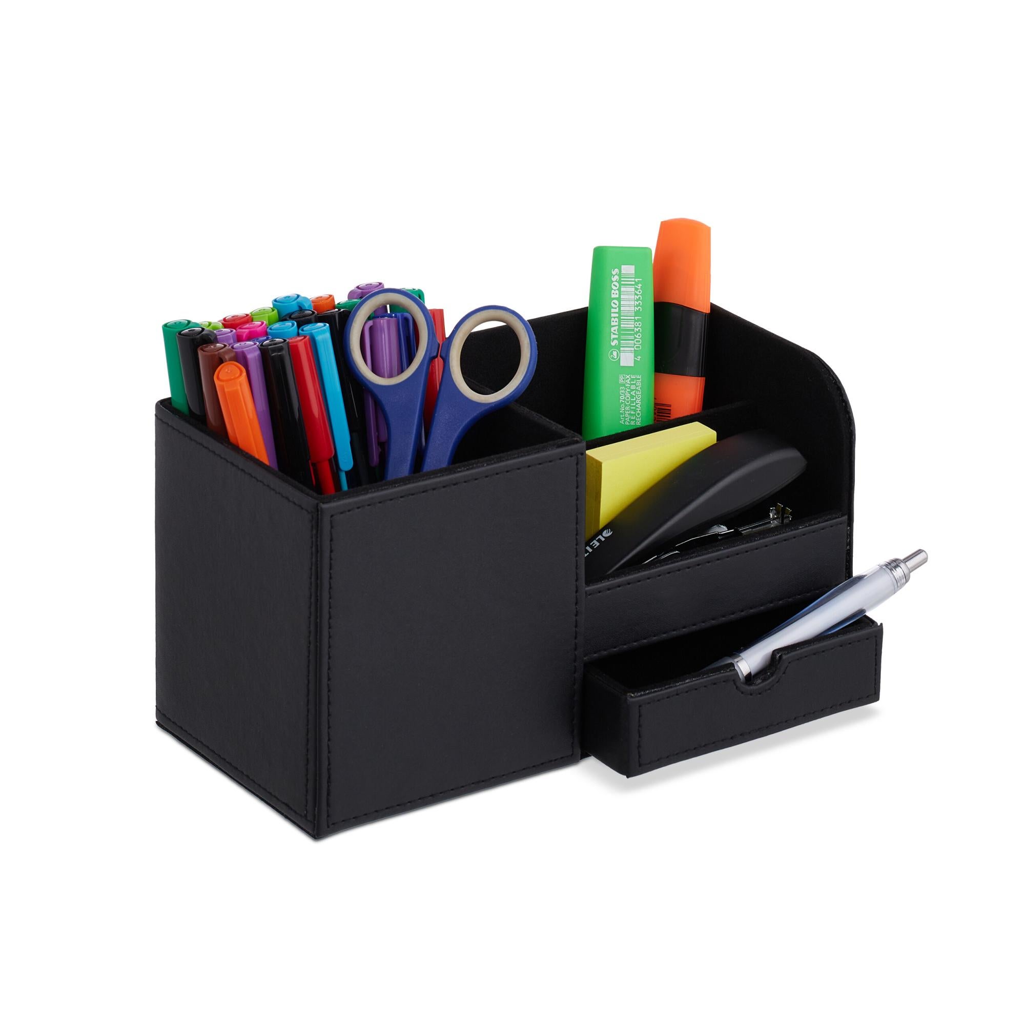 Organiseur De Bureau, 3 Tiroirs, Bambou & MDF, Boîte De Rangement Ordre H X L X P 21 X 14 5 X 20 Cm Blanc Relaxdays 84666964