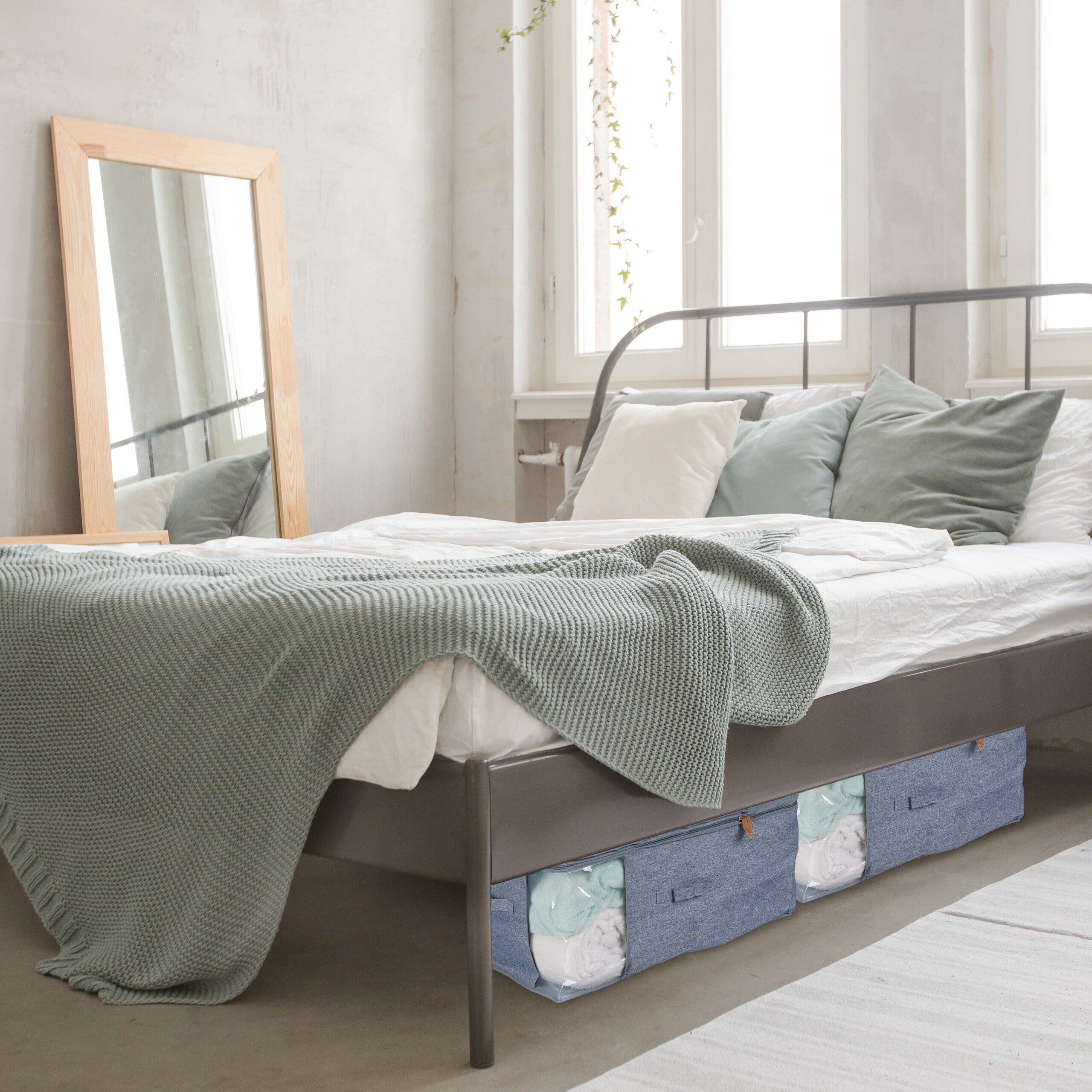 Relaxdays Set 3 Custodie Sottoletto, Organizer Sotto Letto, Contenitori ...