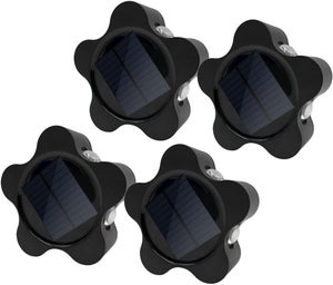 Applique Solari a Led da Esterno a Parete Giardino Luci Faretti  Fotovoltaici con Sensore Crepuscolare e Movimento IP66 Impermeabile Lunga  durata 4 far