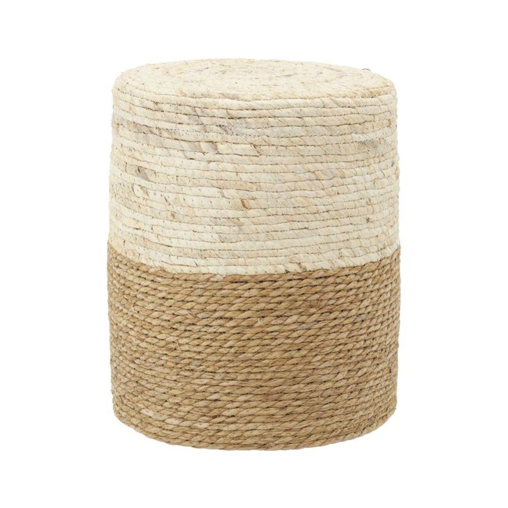 Pouf en jute et maïs naturel Aubry Gaspard Leroy Merlin