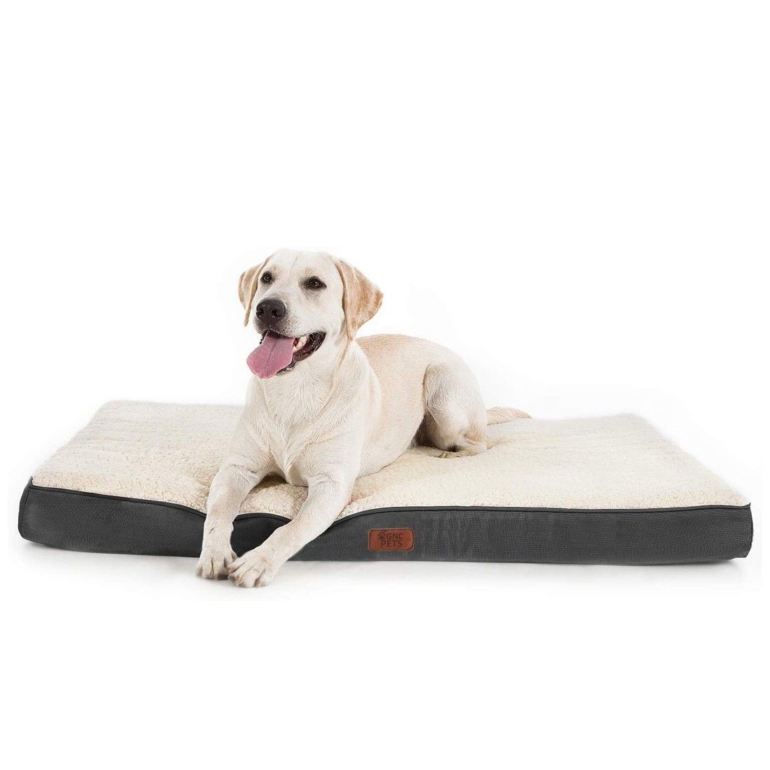 Cama Perro Ortop dica Gris y Blanco Colch n Lavable con espuma