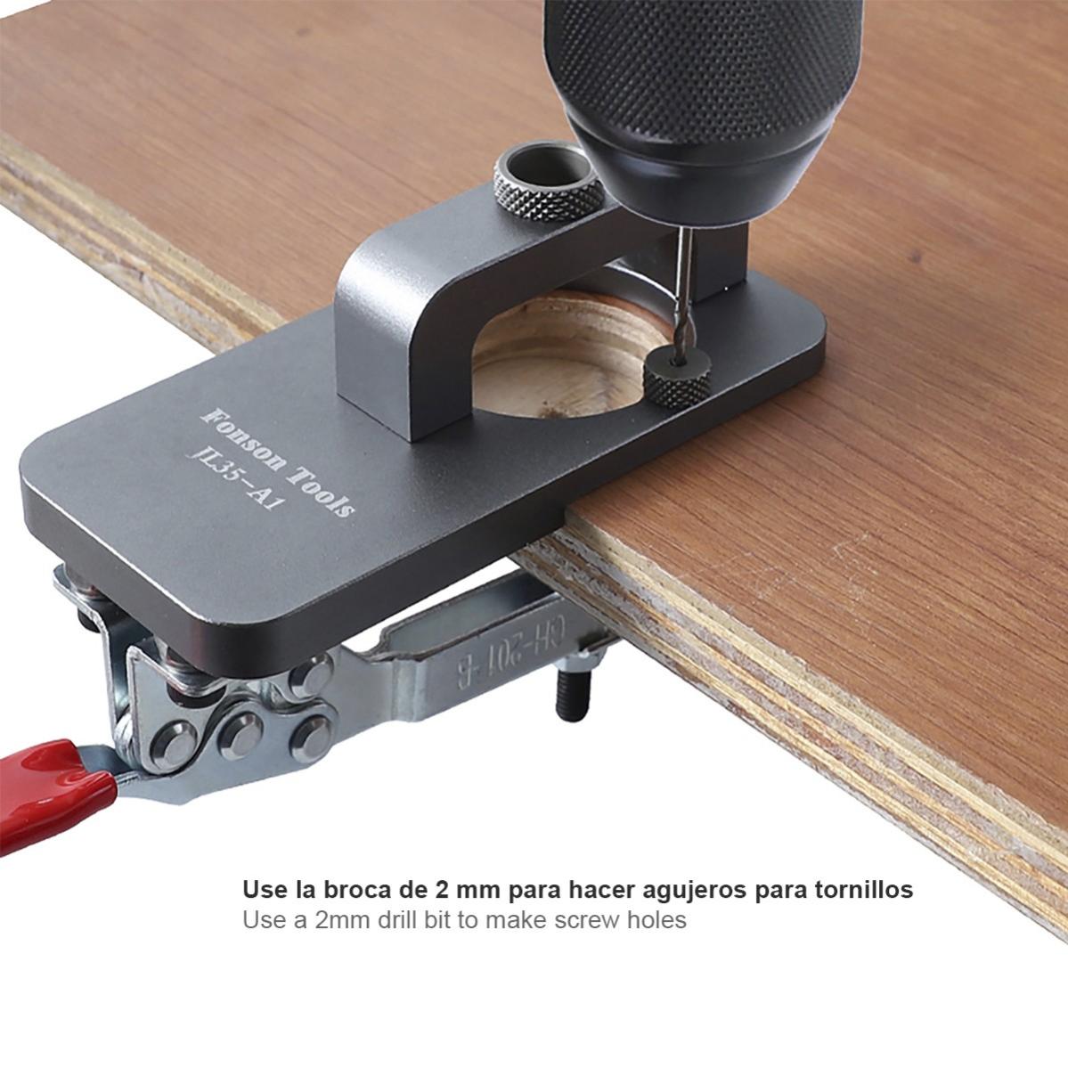 Gabarit de perçage de charnière de 35 mm pour le bricolage du bois. | Offre exclusive - 4