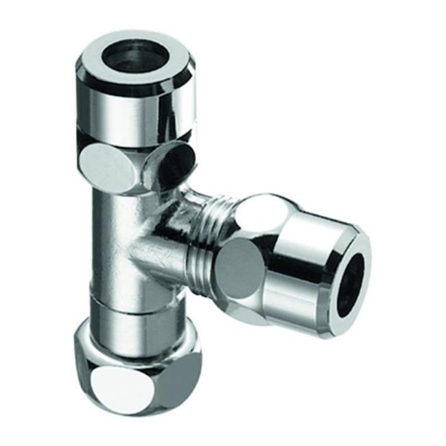 Raccord-Té 3/8p chromé | Leroy Merlin