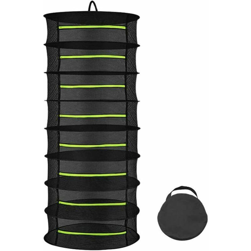 Filet De Séchage Herbes 8 étages - 60cm Diamètre, Pliable, Pour Herbes, Fruits, Légumes
