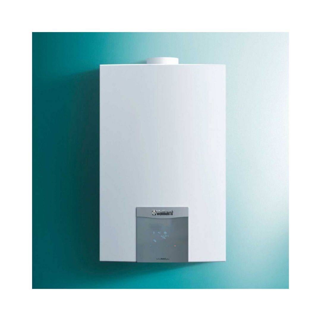 Vaillant Scaldabagno a Gas a Camera Stagna Turbomag Plus Metano o Gpl Low  NOx Classe A con Kit Fumi - KIT COASSIALE - GPL - 17 L