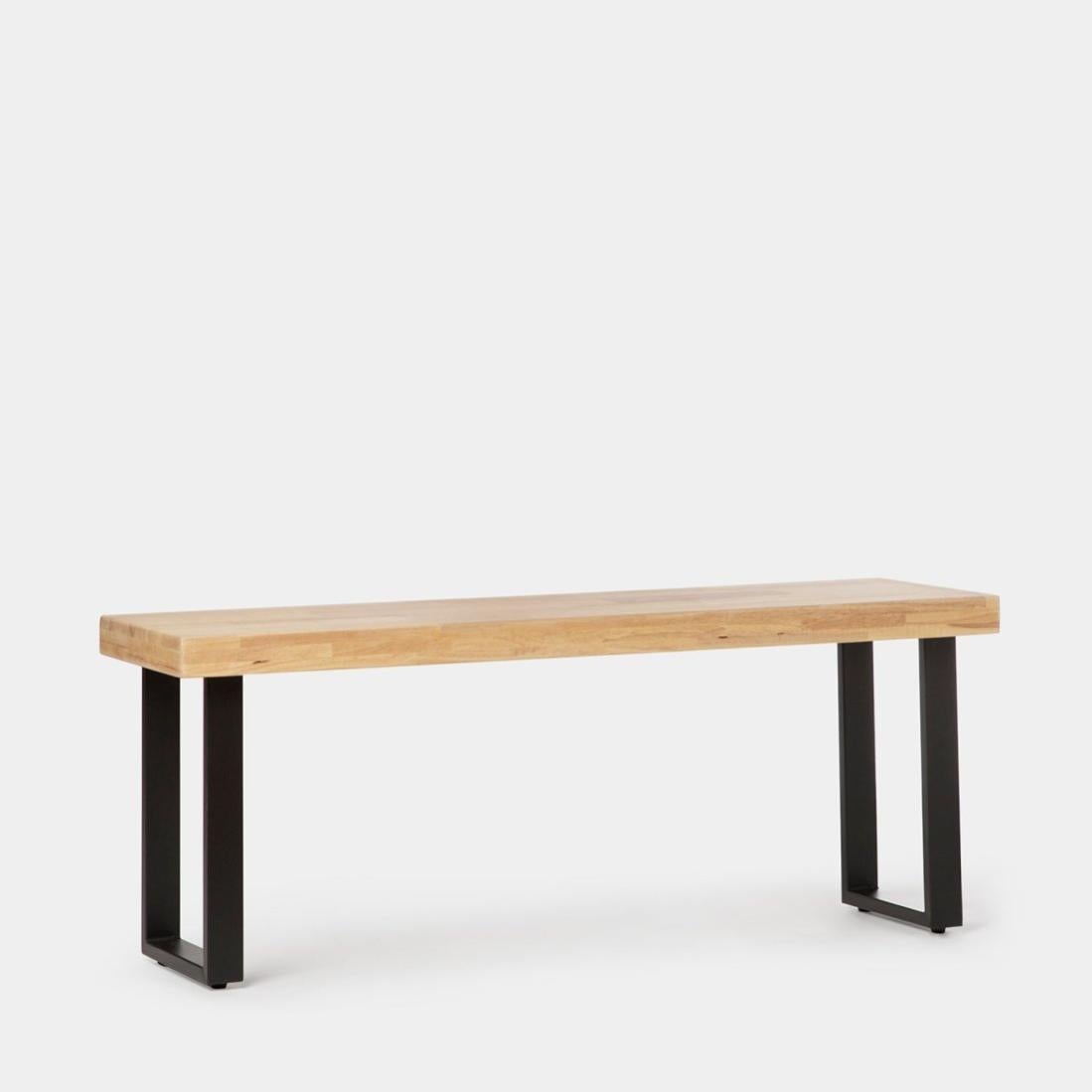 Banc 180x40x45 cm en bois de sheesham massif et acier - SURATE