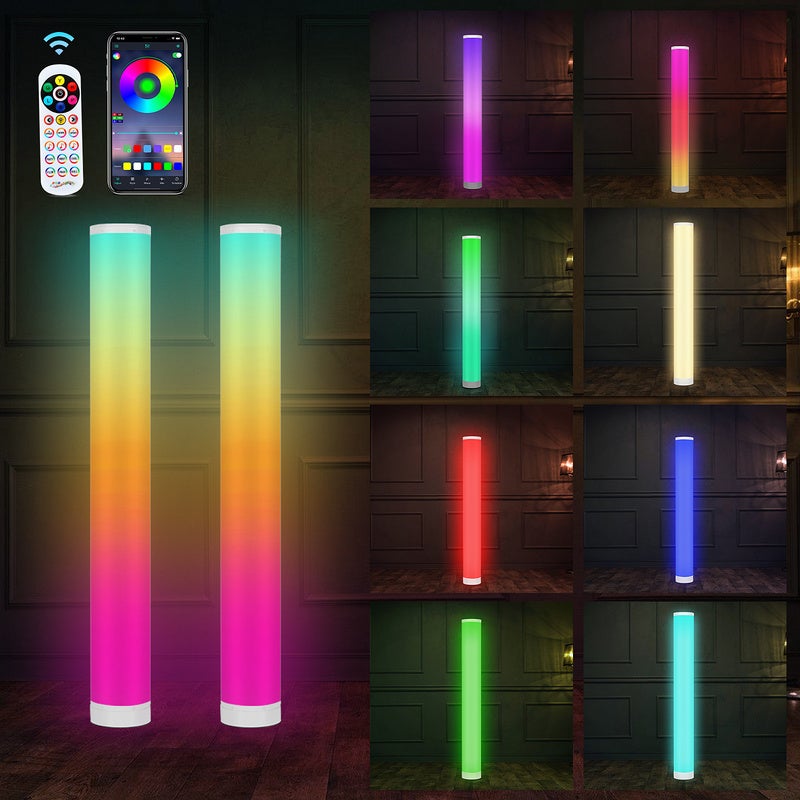 X W Led Lampadaire Lampadaire Lampe D Angle Lampe D Angle Avec T L Commande Couleur Rvb