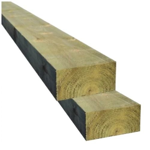 Traviesa de madera de pino tratada para exterior 10x20x205 cm