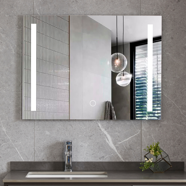 LOMAZOO Miroir salle de bain Reyes avec LED 80 x 60 cm rectangle | Leroy Merlin