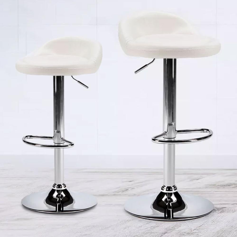 Set Di 2 Sgabelli Nero Con Altezza Regolabile Sedie Imbottita Da Bar 89718026