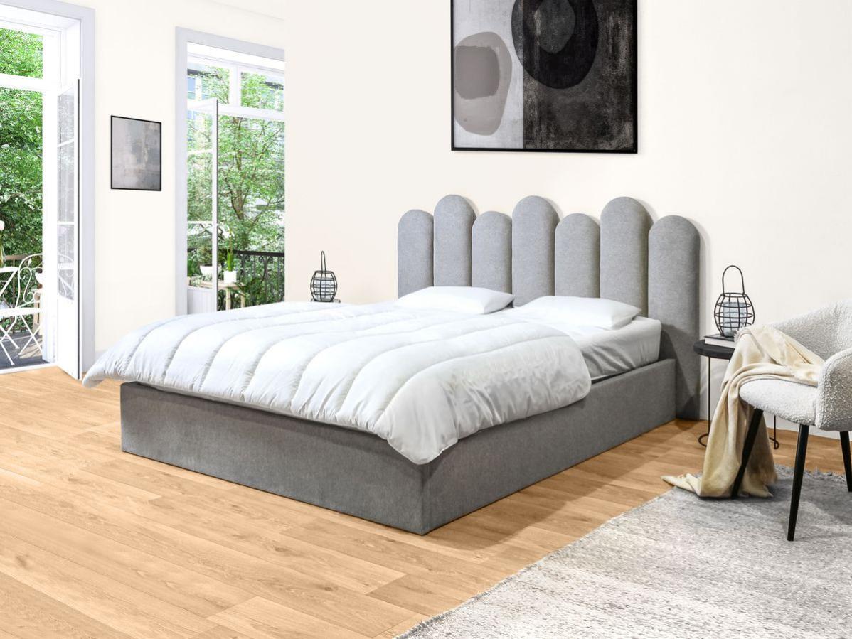 BOBOCHIC Lit coffre BADJA Gris clair 140x190 | Leroy Merlin