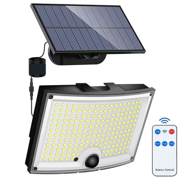 Lampe solaire avec capteur de mouvement et crépusculaire Applique d'  Éclairage