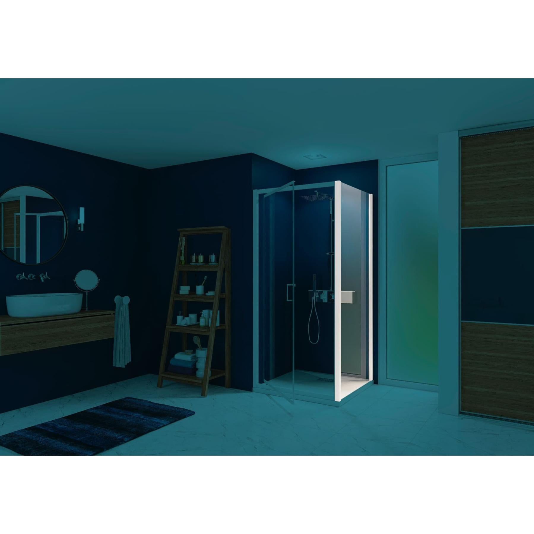 Paroi de douche fixe SMART Express dimensions 70x190 profilé blanc