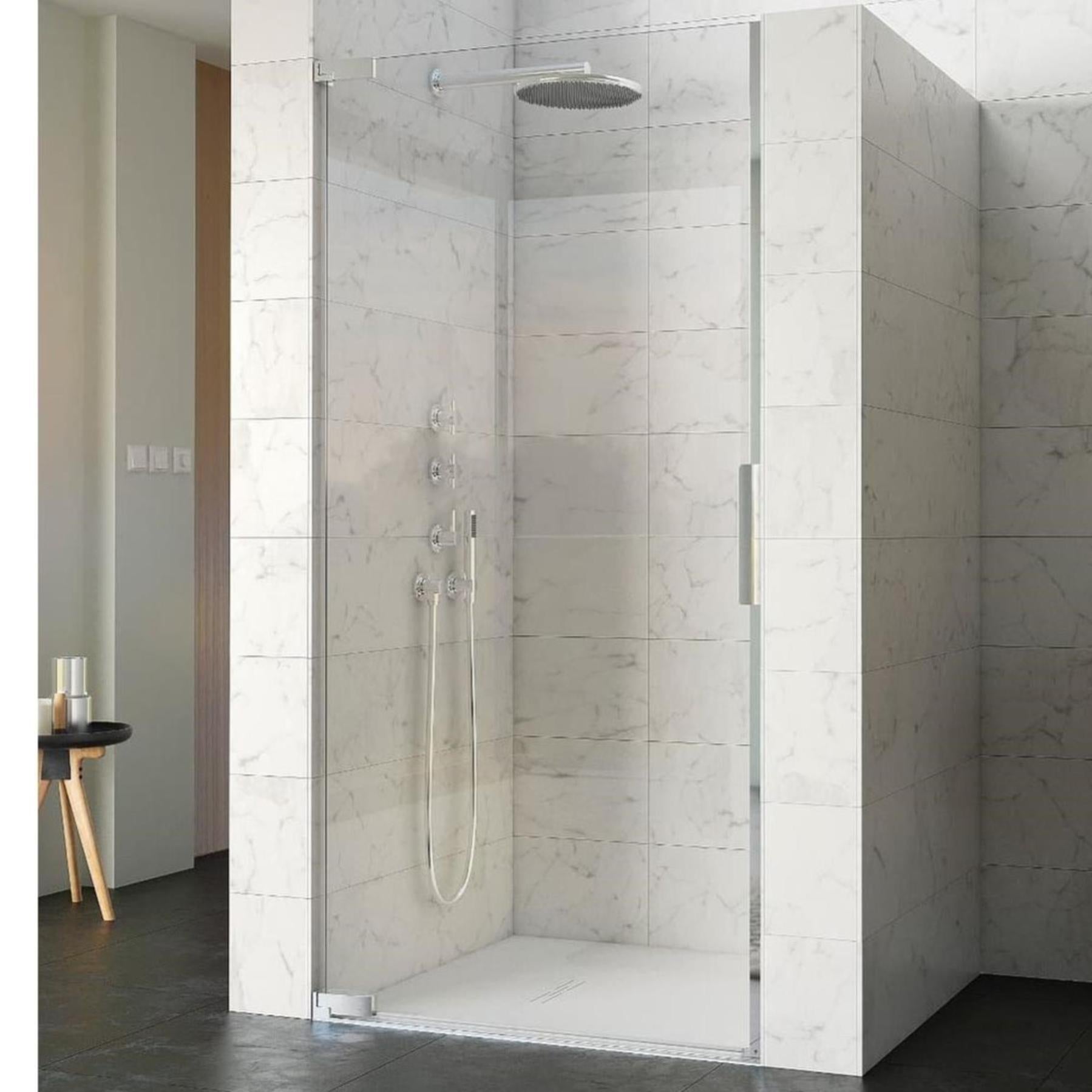 Porte de douche pivotante Kinedo Kinequartz fixation droite largeur