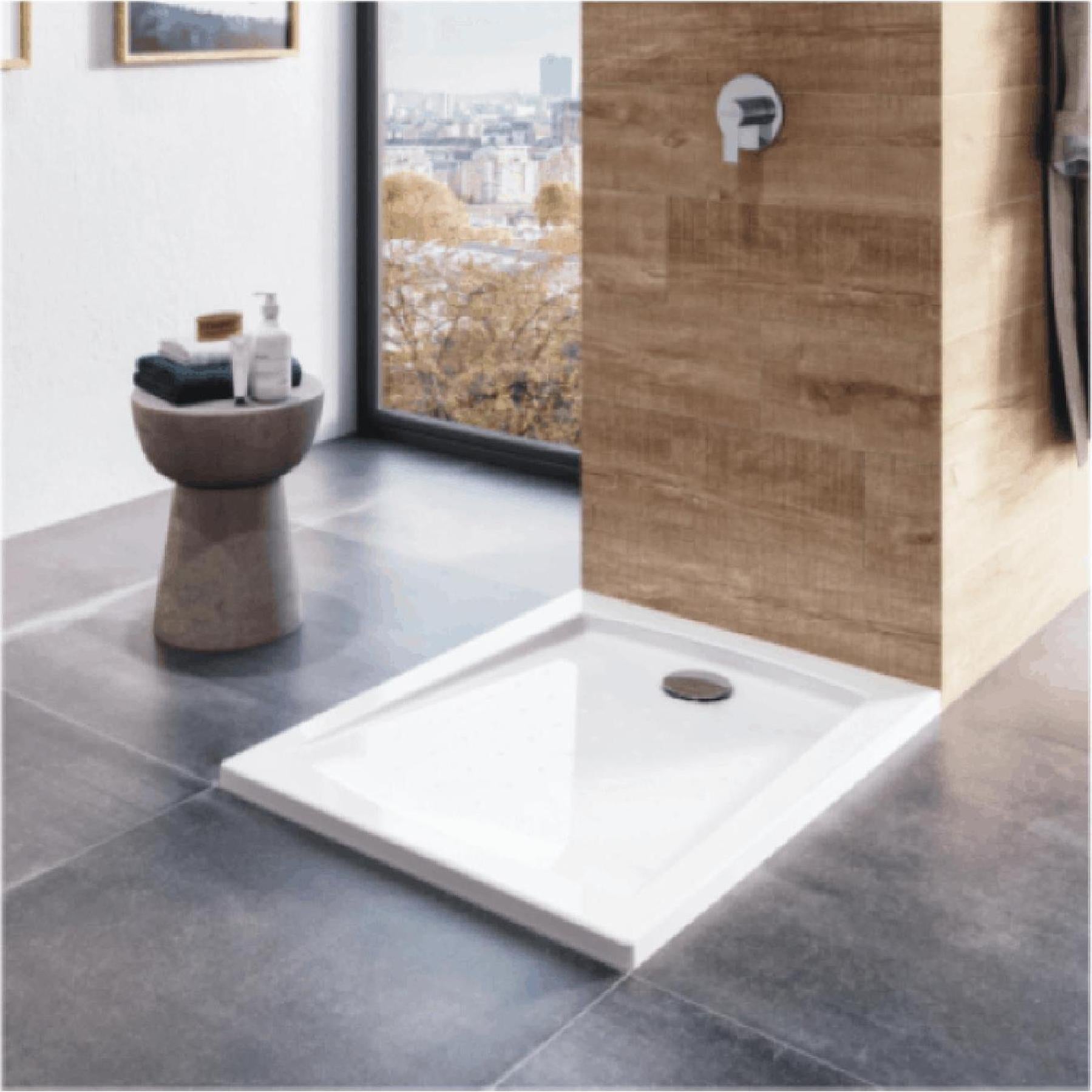 VBChome Receveur De Douche En Acrylique 80 X 80 Cm Avec Siphon à Effet