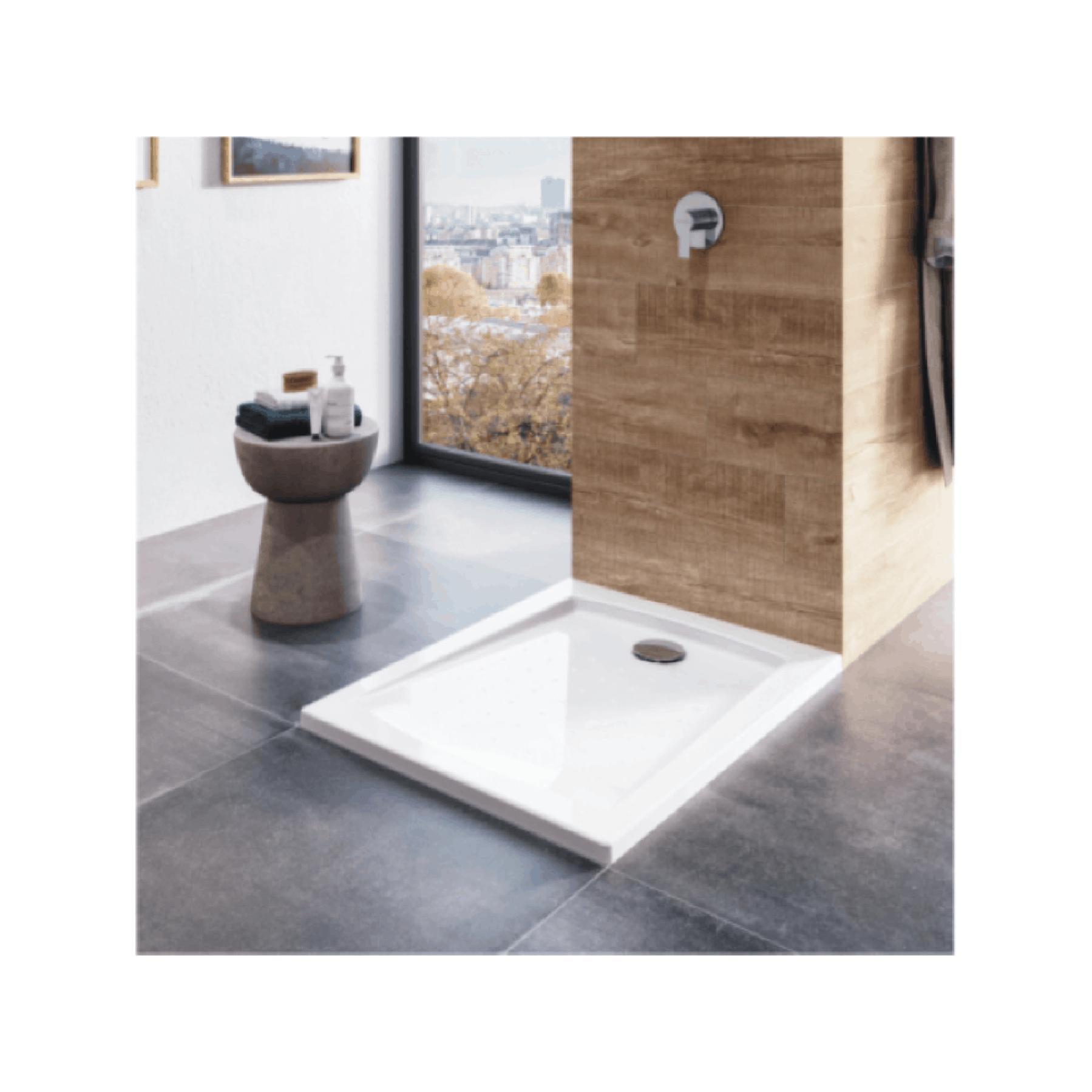 Receveur de douche acrylique Haute Densité Gamme PRO SANINDUSA Millenium a poser 90x75 couleur