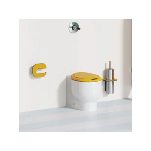 Abattant wc jaune moutarde sale