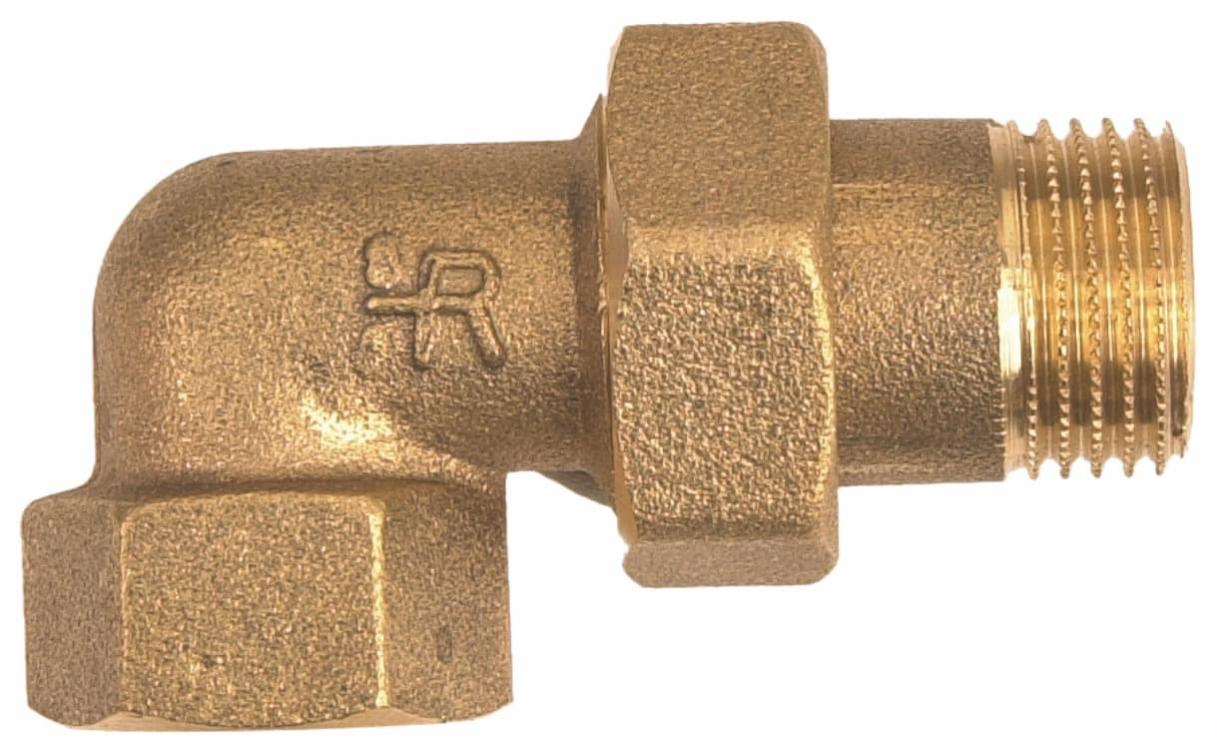 Tubo a gomito da 3/4 (standard britannico), maschio-femmina, in ottone di qualità