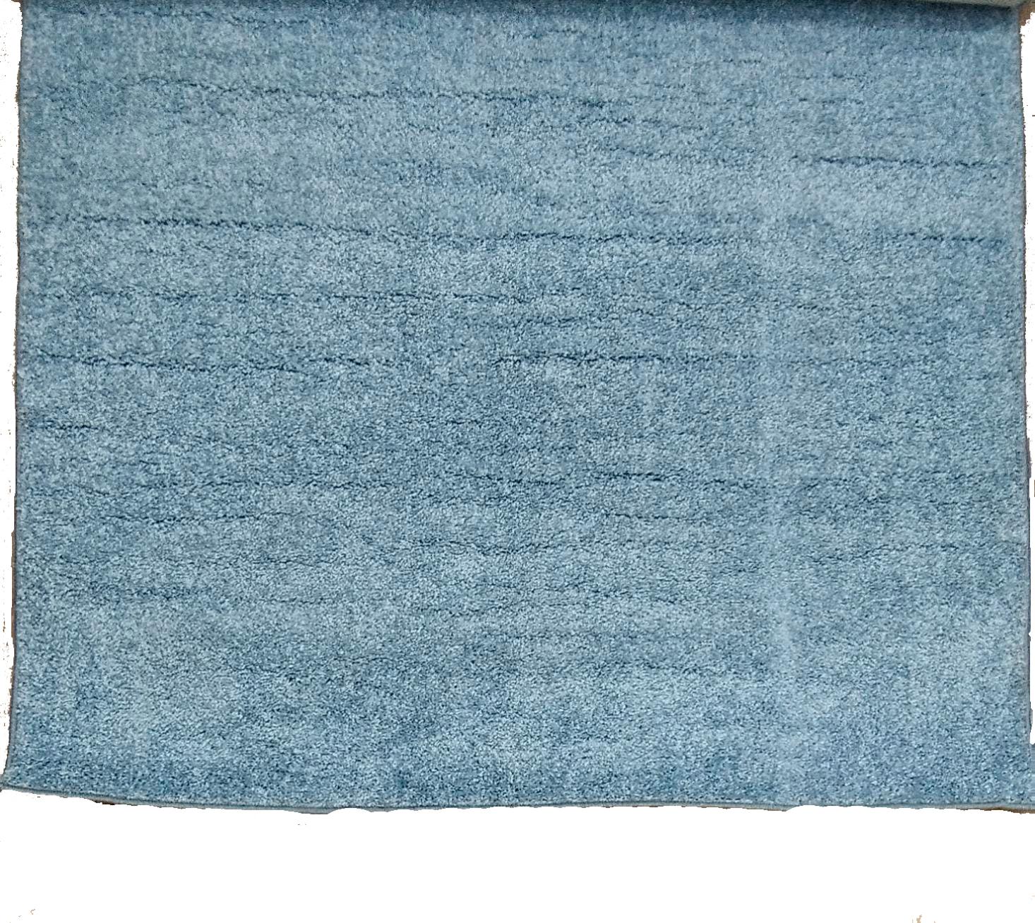 Alfombra mabel poliéster, tadi & imperio 1979, color azul, rectangular 70x140 cm