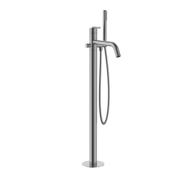 Crosswater One Mitigeur Baignoire Sur Pied Slate Gunmetal Leroy Merlin