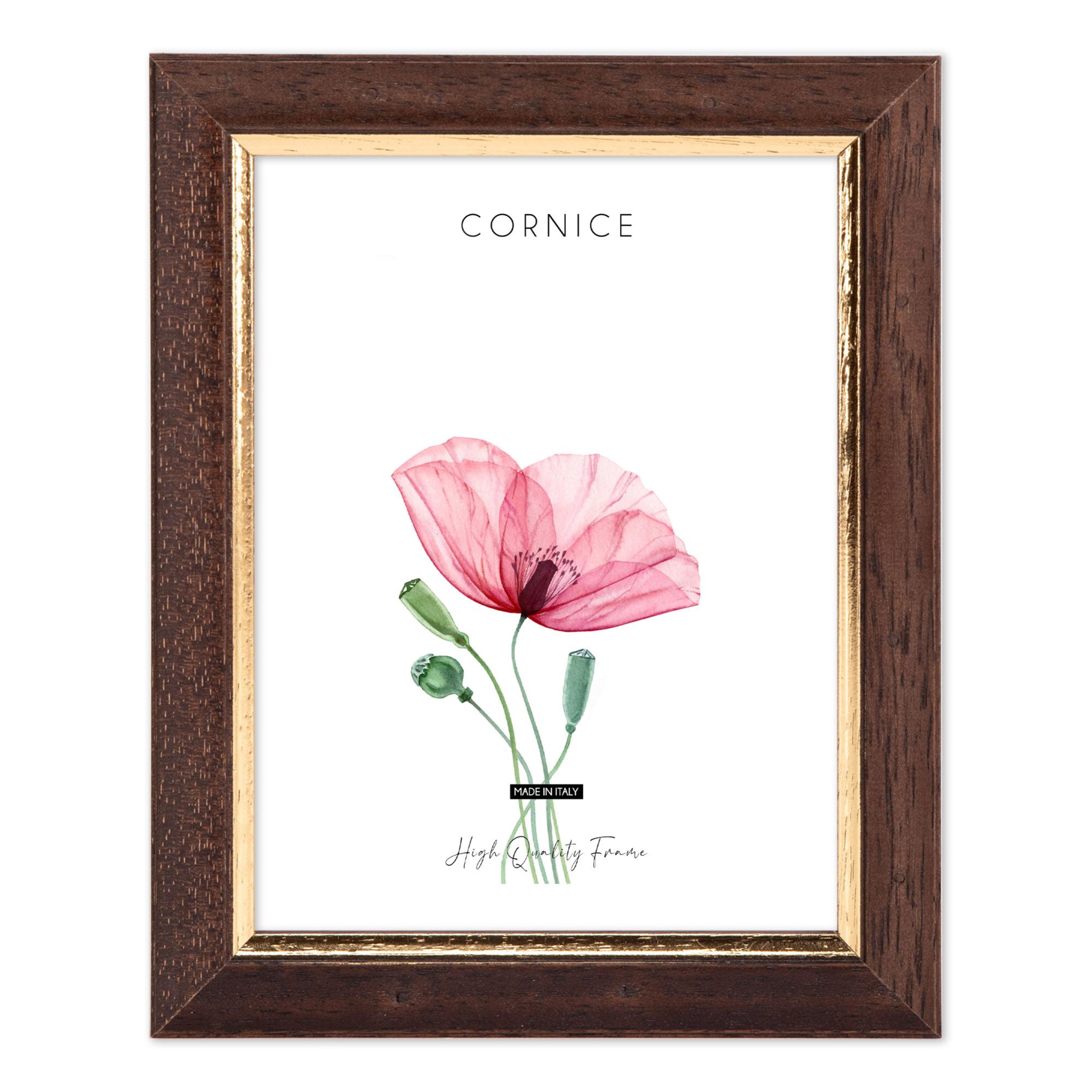 Cornice Legno Ayous Piatta Tinta Noce Chiaro Opaco 14863002 - Foto 6