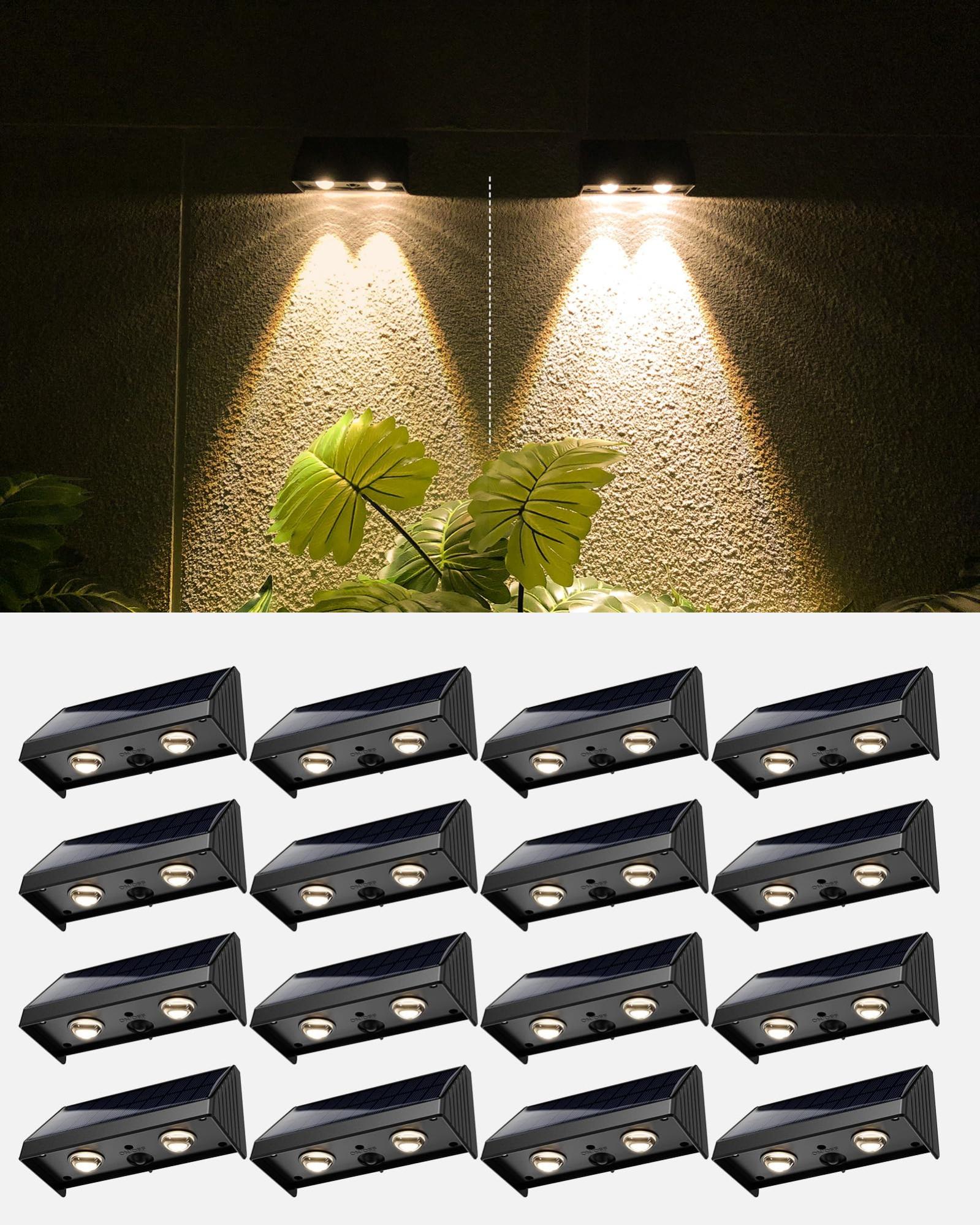 Homemory Lot De 8 Bougies Chauffe-Plat Solaires LED Extérieur - Blanc Chaud Étanche Crépuscule à L'Aube