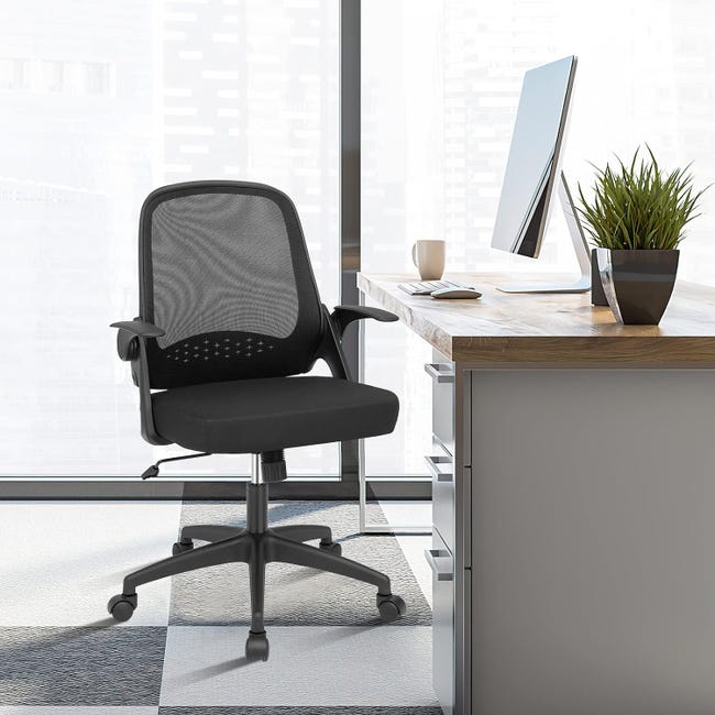 Chaise bureau ergonomique avec accoudoirs et dossier réglable