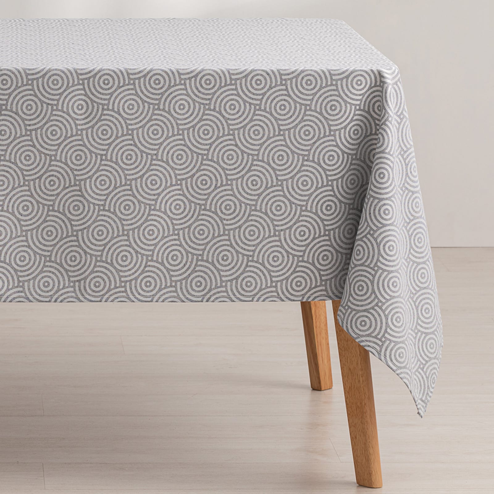 Mantel antimanchas mesa rectangular jacquard impermeable 140x180 cm, tacto  tela, Color Gris - Ring