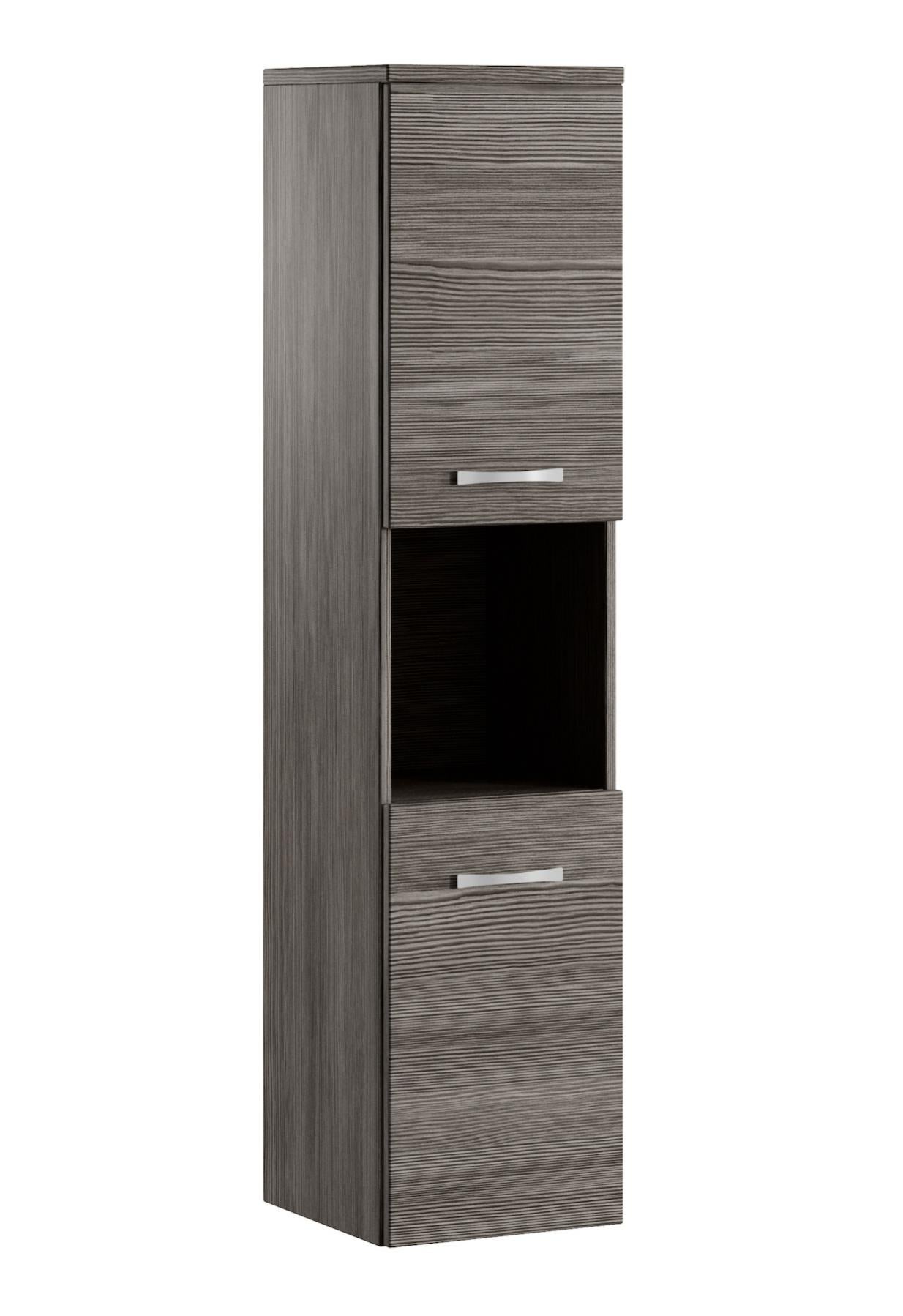 Armoire de rangement de Montreal Hauteur 131 cm Chene Gris Meuble de