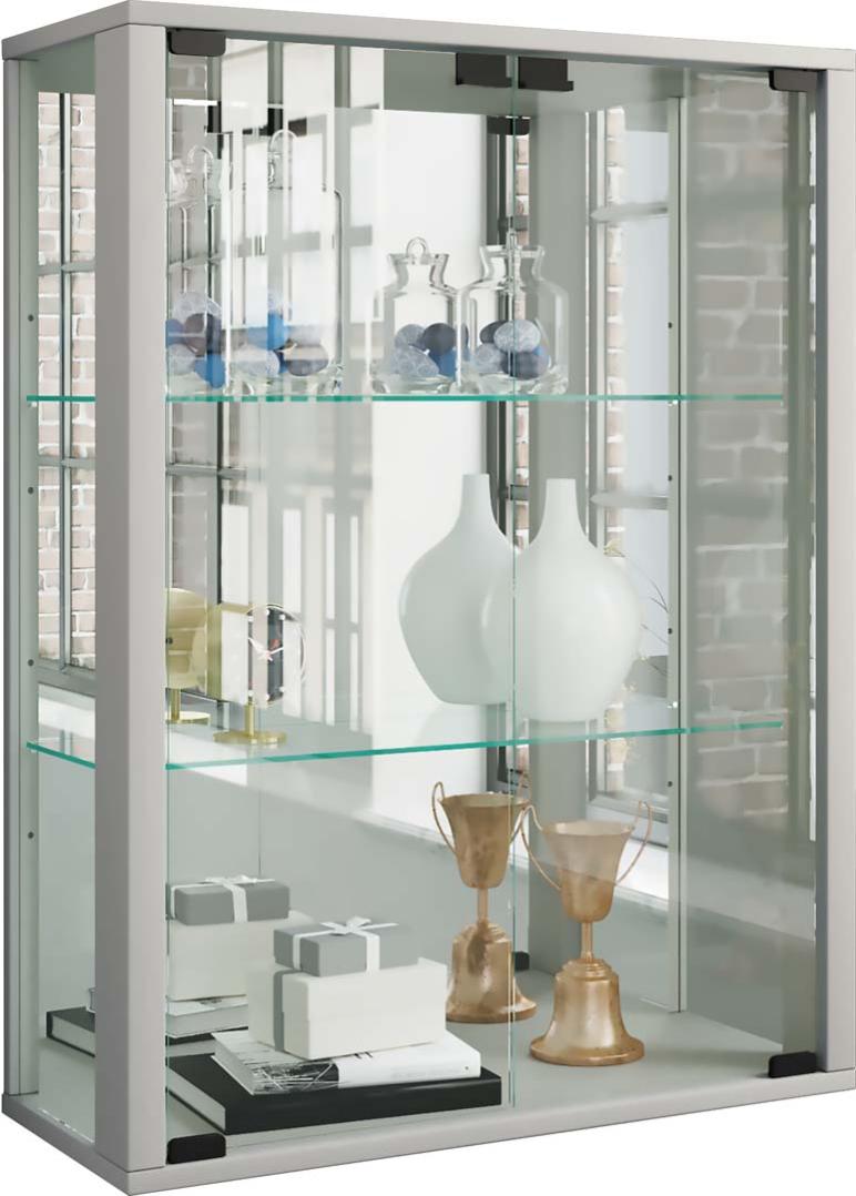 Udina vitrine accroché au mur avec miroir 2 portes en