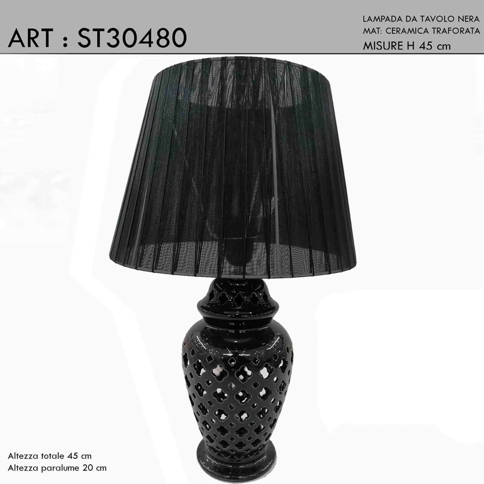 Lampada da Scrivania con Pinza Struttura Argento e Paralume Nero, lampada da scr