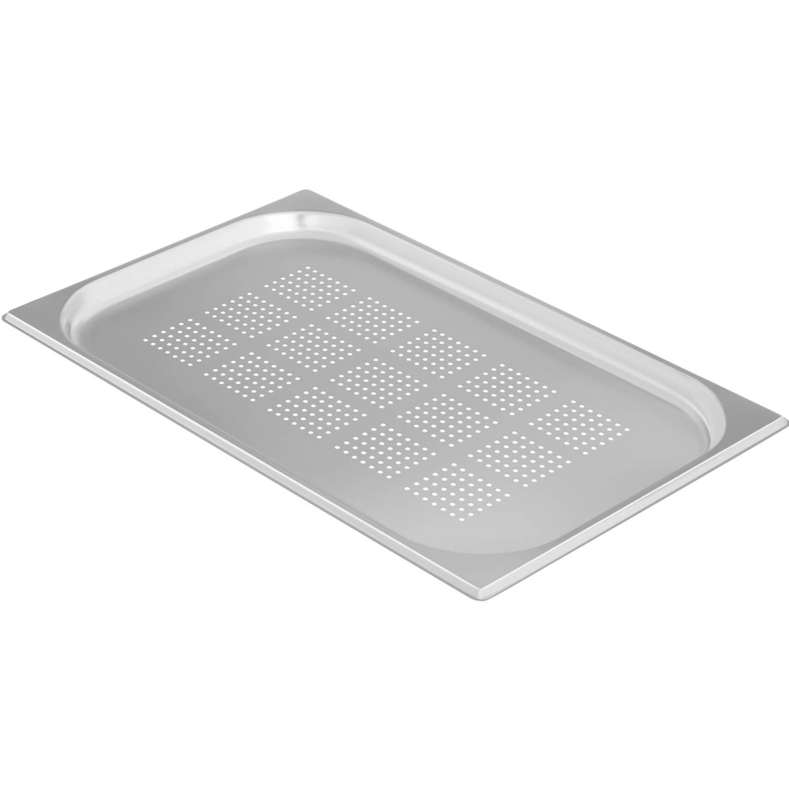 Récipient Gastronome 1/2 GN Perforé 65 Mm - Acier Inoxydable Saro Budget Line