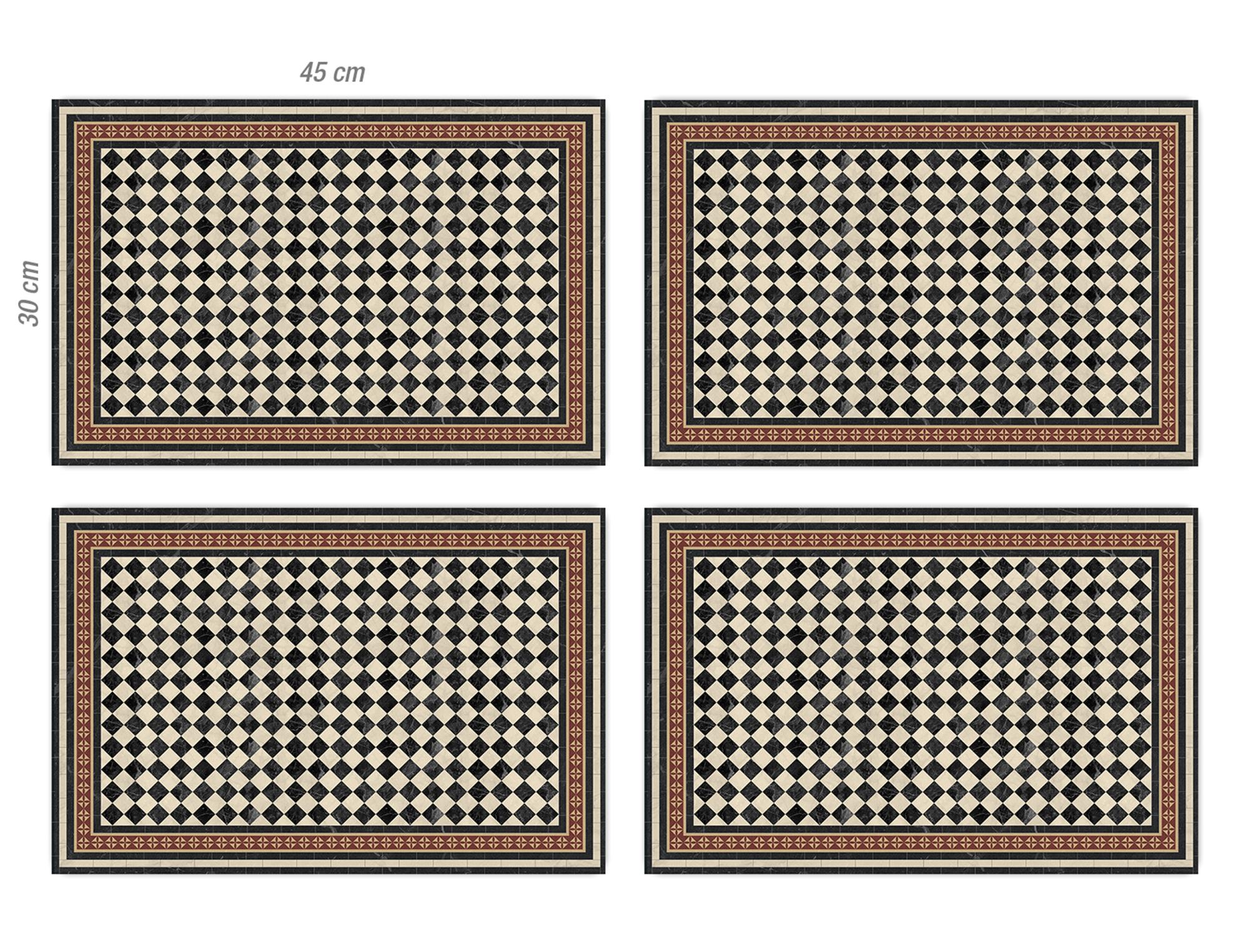 Lot De 4 Sets De Table Tissu Country Corner - Rectangulaires - Multicolore - NEUF