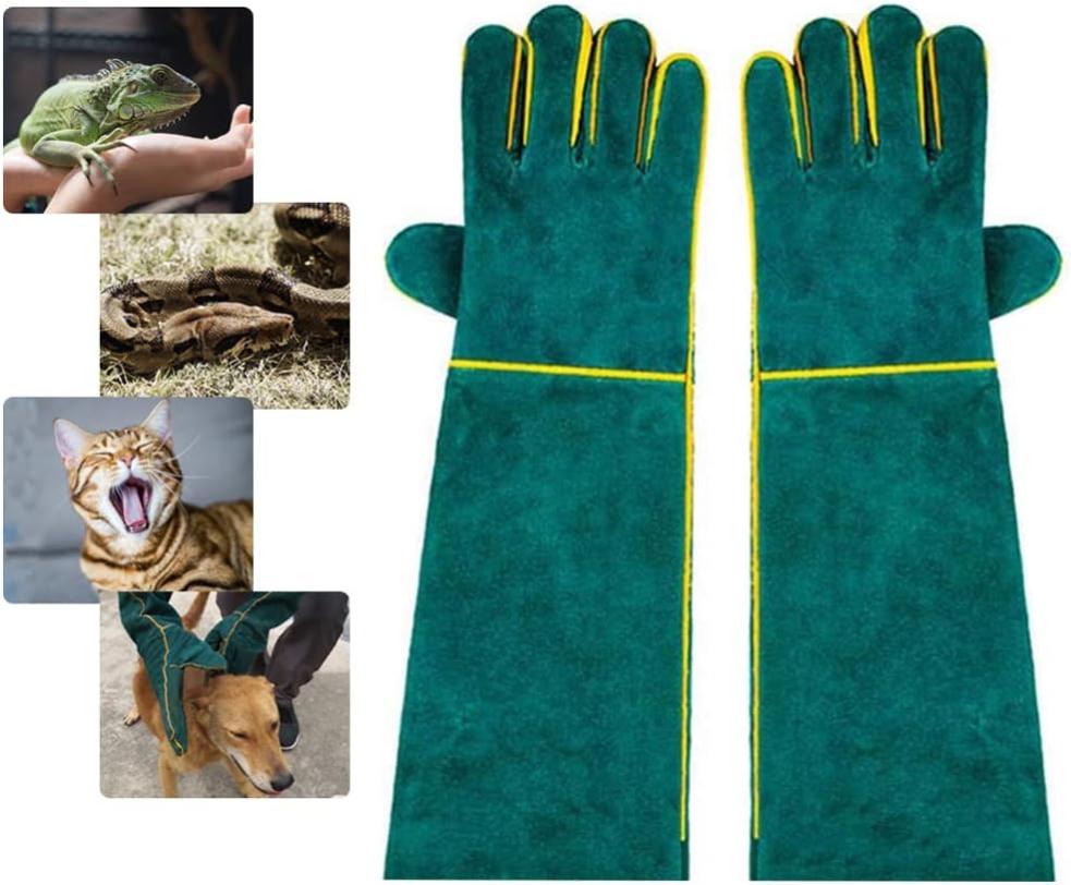 Gants Anti-morsures En Cuir PU - Pour Manipulation D'animaux (chiens, Chats, Oiseaux, Reptiles) - Taille S/M, Résistants à L'eau