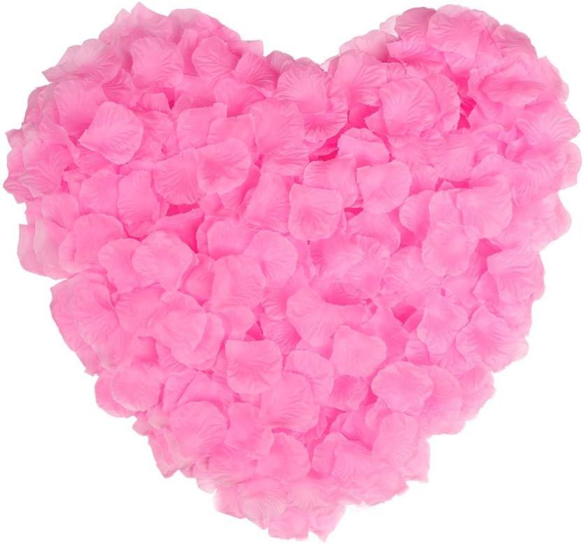 CO-RODE Lot de 1200 pétales de rose en soie pour décoration de mariage