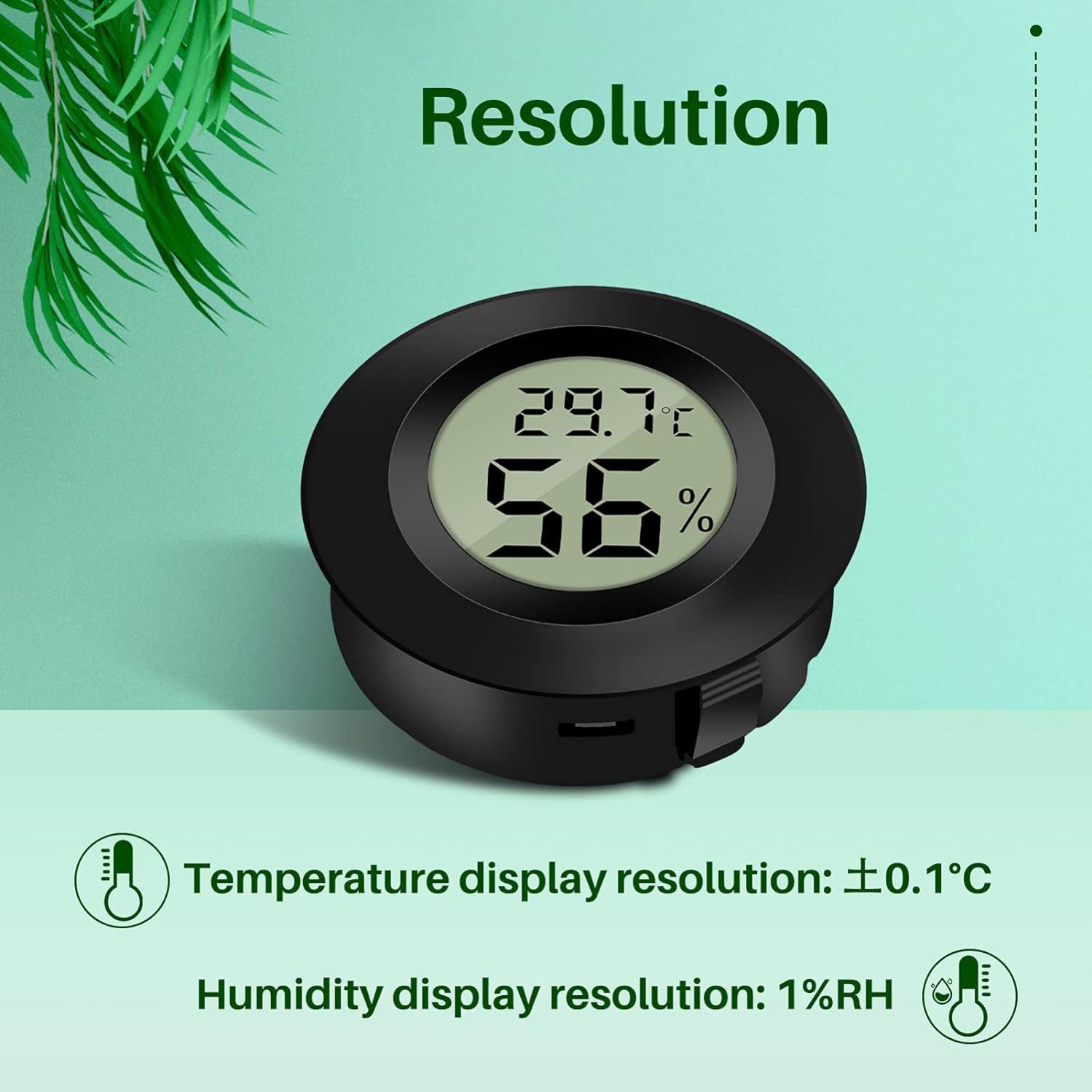 Lot De 6 Thermomètres-hygromètres Mini LCD – Pour Maison, Serre, Cave – Précision Optimale - 10
