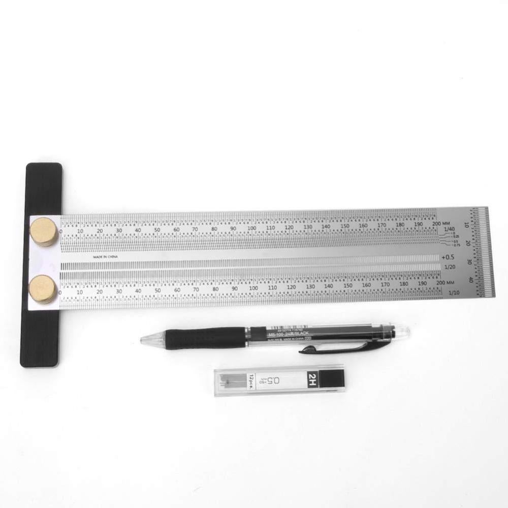 Règle T En Acier Inoxydable 45 Cm - Pour Dessin, Menuiserie, Traçage Précis - Échelle Gravée Résistante - Outil Professionnel