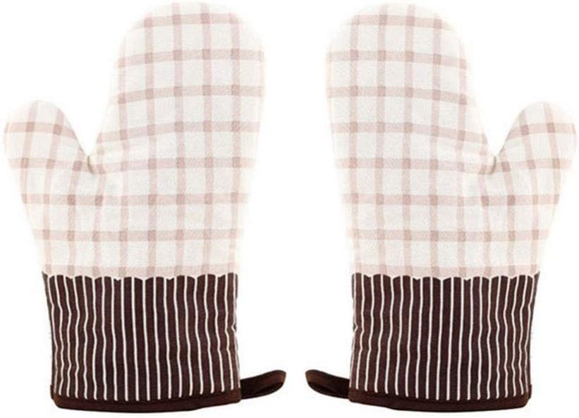 Gants De Four En Coton Épais Résistants à La Chaleur - Gants Cuisine Grillades Micro-ondes Jusqu'à 200°C