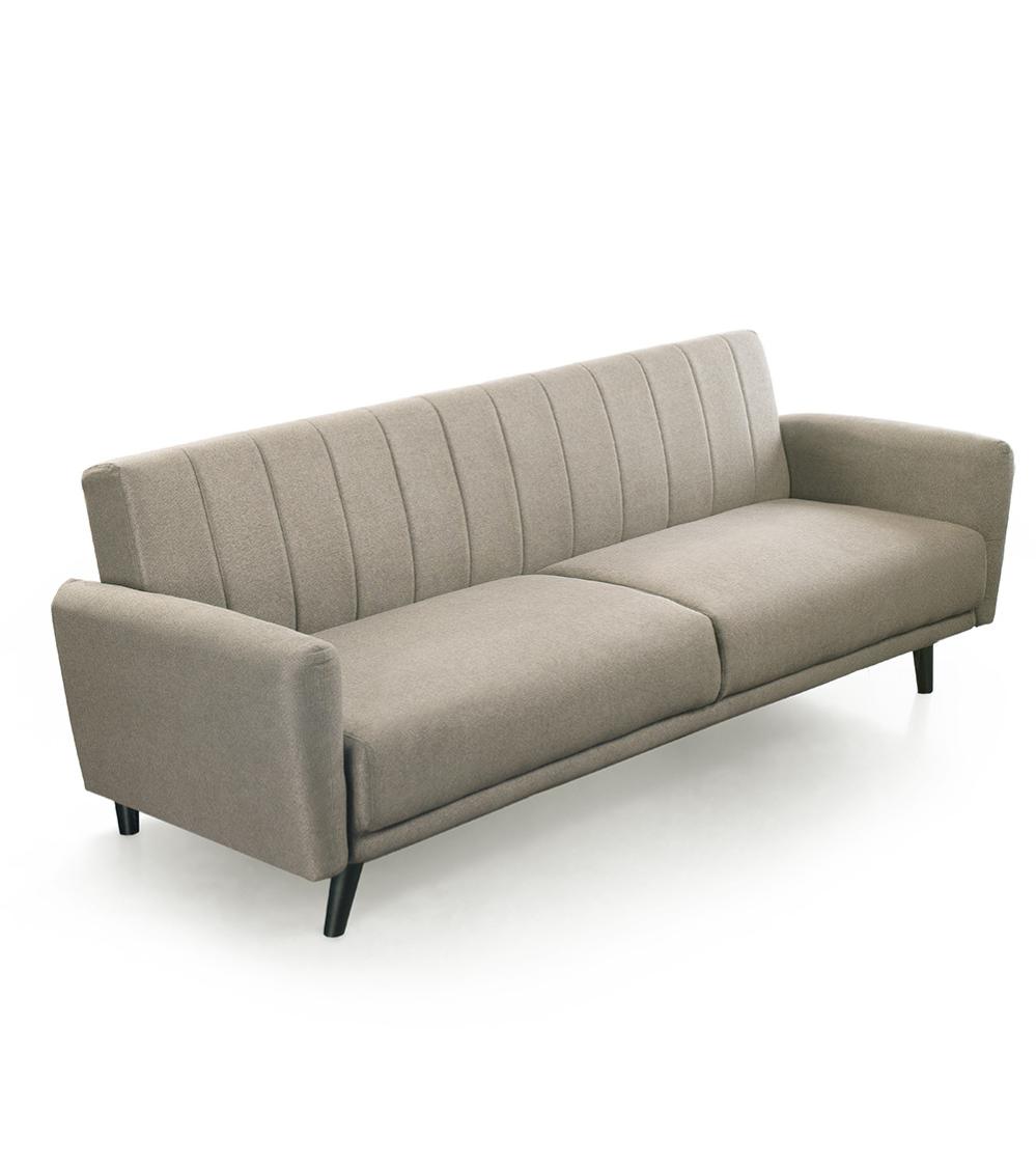 Sofá cama axel, sofá 3 plazas abertura clic clac de 214 cm color beige