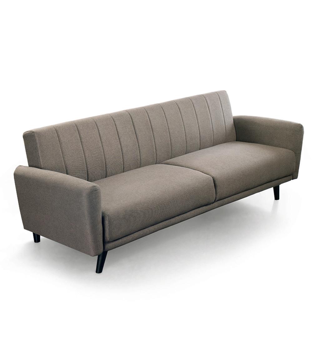 Sofá cama axel, sofá 3 plazas abertura clic clac de 214 cm color tostado