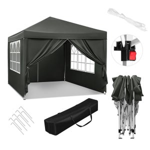 Gazebo Pieghevole 5x5 m Antracite - AMDGarden