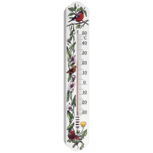 TFA Dostmann Analoges Innen-Außen-Thermometer Thermomètre blanc, fleurs